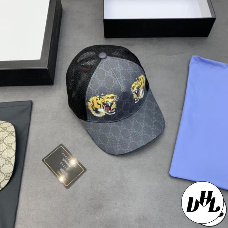 Nón Gucci nam cao cấp form chuẩn ôm đầu họa tiết in hình song hổ GCHO01 Đẹp