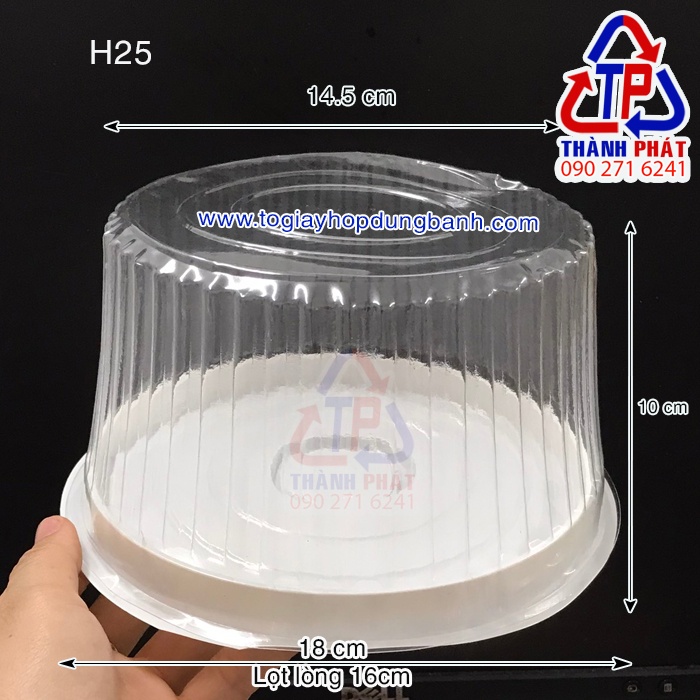 50 Hộp H25 cao tròn size 16cm - hộp đựng bánh bao tạo hình - bánh bao đào tiên