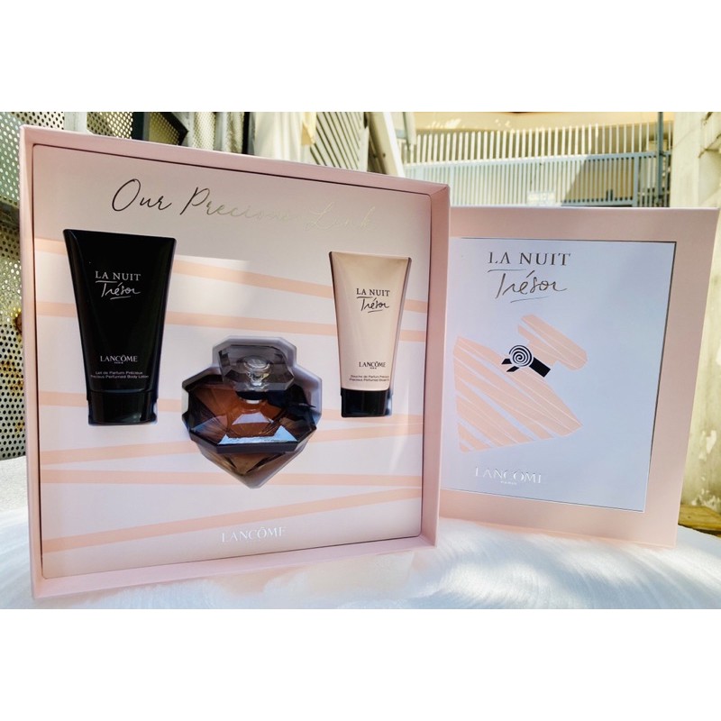 Set Nước hoa Nữ LANCOME Tresor La Nuit EDP 50ml kèm sữa tắm & lotion Sang trọng, quyến rũ