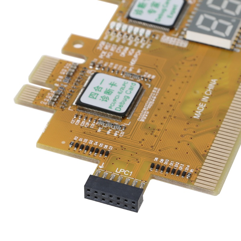 Thiết bị phân tích chẩn đoán khử lỗi biểu thị LED cổng PCI-E 4 trong 1 cho bo mạch chủ PC