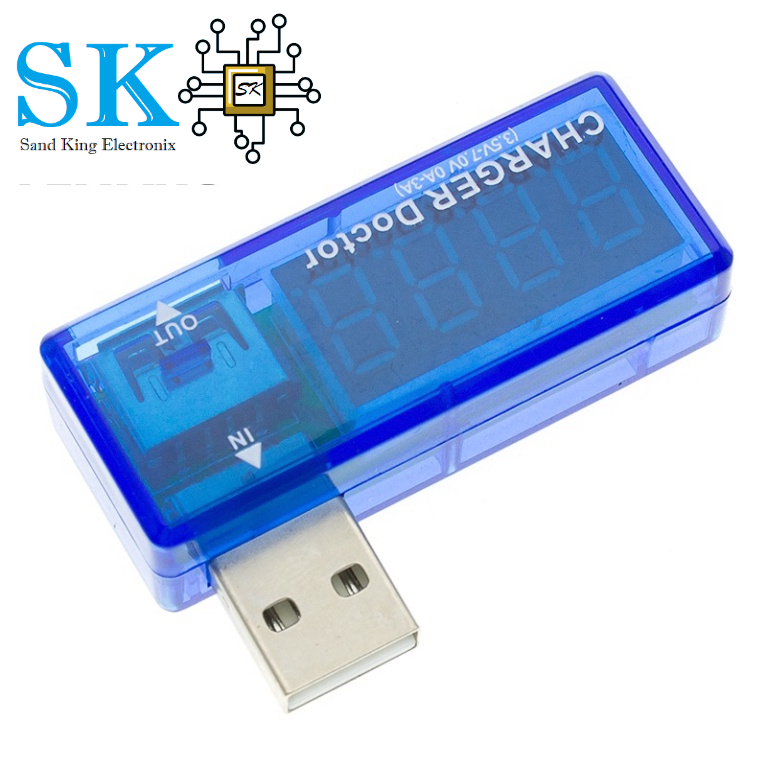 Thiết Bị Đo Dòng Điện Mini USB Có Màn Hình Kỹ Thuật Số