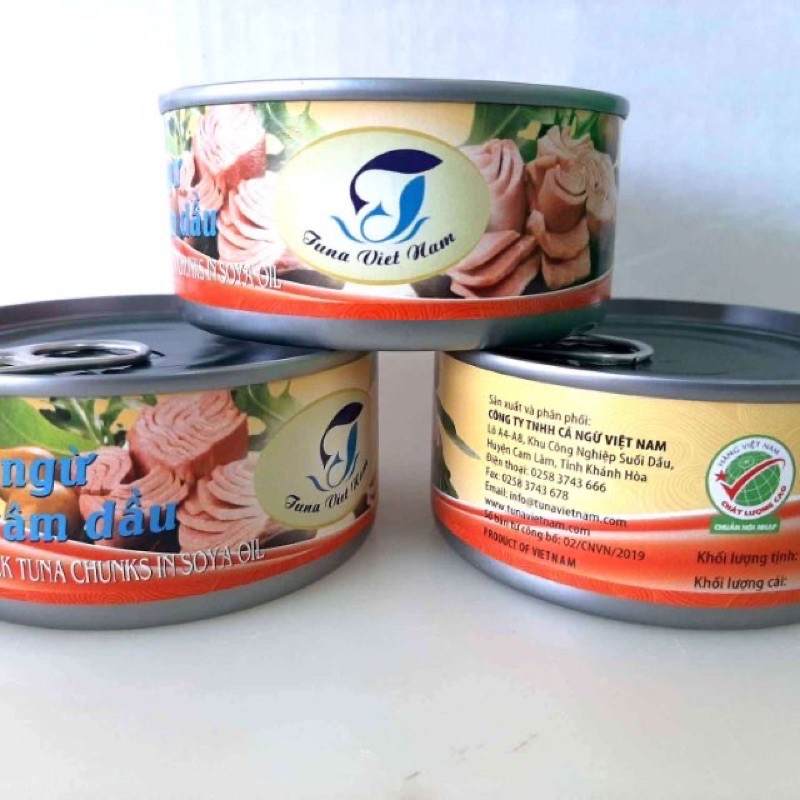 Cá ngừ ngâm dầu (Skipjack Tuna chunks in soya oil 160gr/ lon)