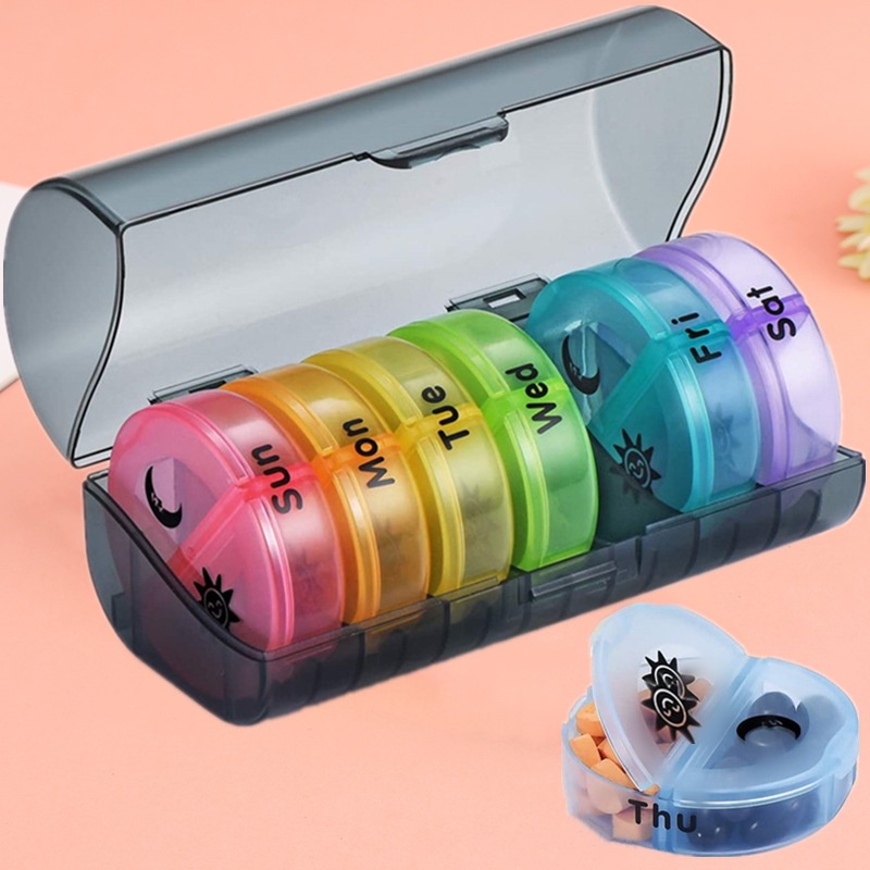 Hộp Đựng Thuốc 7 Ngày Dung Tích Lớn Chống Thấm Nước
