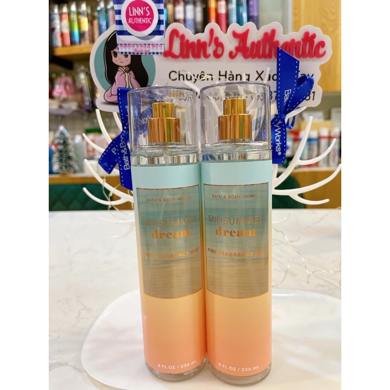 AUTH BBW BODY MIST XỊT THƠM MIDSUMMER DREAM USA