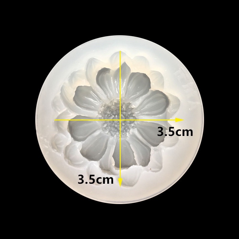 khuôn silicon hoa cúc trang trí bánh
