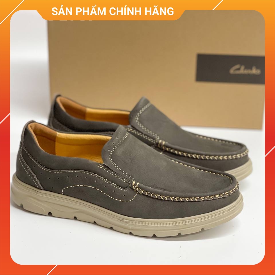 Giày Da Clarks   - Giày Nam Chất Liệu Da Thật Thiết Kế Đường Chỉ Nổi Đặc Sắc - Sấu Vui Vẻ
