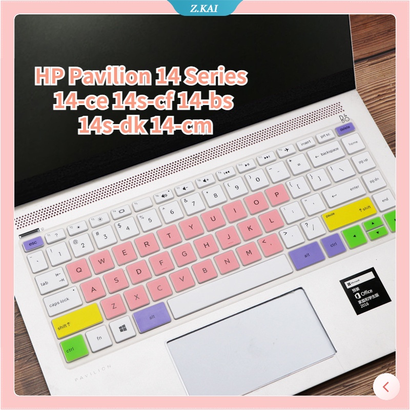 Miếng Dán Bảo Vệ Bàn Phím Laptop HP Pavilion 14 Series 14-ce 14s-cf 14-bs 14s-dk 14-cm 14" Bằng Silicon Màu Đen Trong Suốt