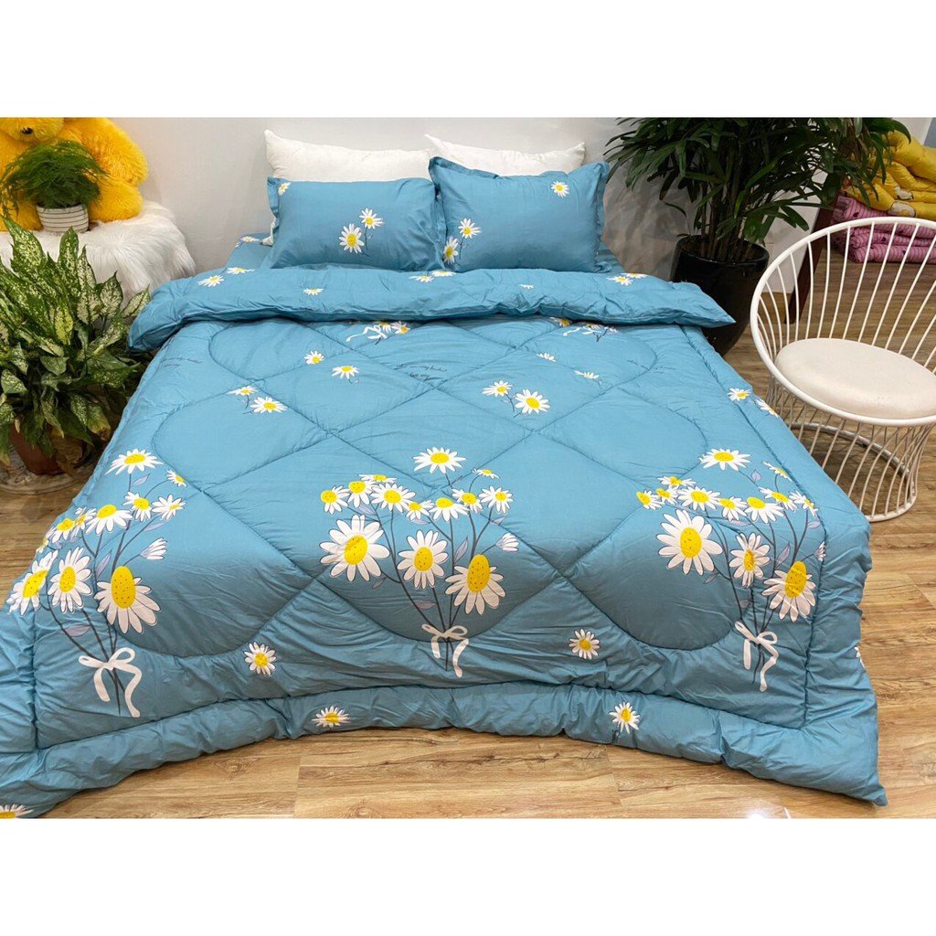 Chăn phao chần bông dày dặn nhiều họa tiết, chăn phao siêu ấm siêu nhẹ kích thước 1m8x2m