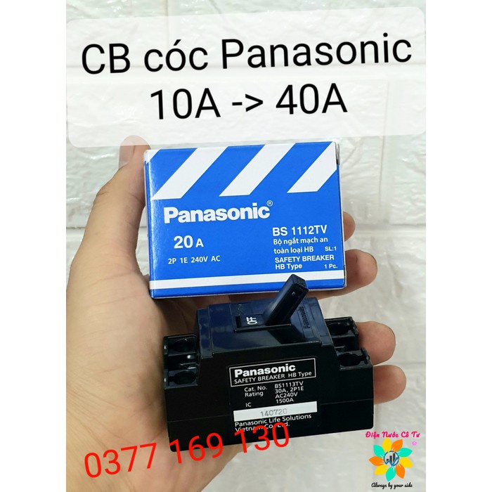 Aptomat ngắt điện CB cóc Panasonic bảo vệ quá tải dòng điện