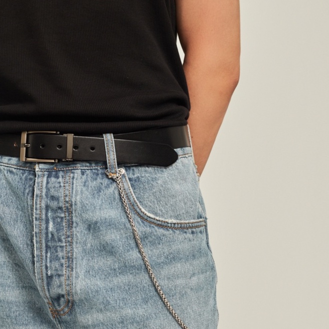 Quần jeans loose nam dáng xuông Highway  Iggy - xanh trơn