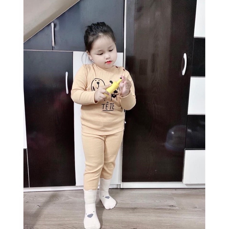 BỘ THUN GÂN CỔ 3P SIÊU ĐẸP CHO BÉ