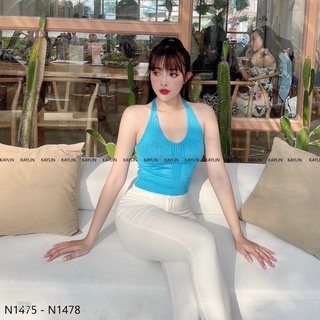 ORDER ÁO CROPTOP LEN CỔ YẾM (KÈM VIDEO HÌNH THẬT)