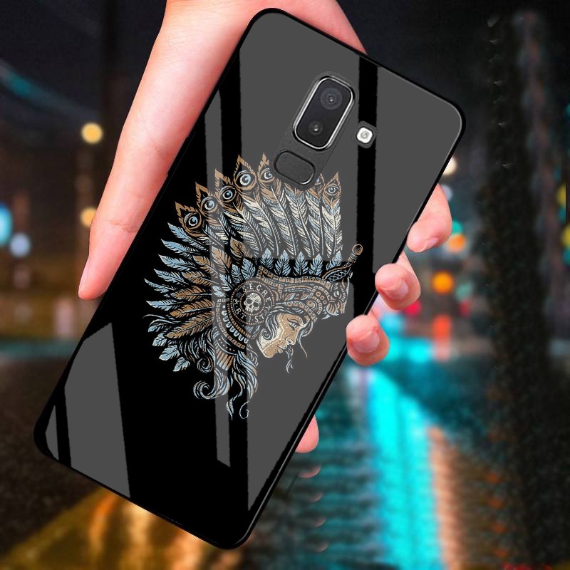 Ốp Lưng SAMSUNG A6 PLUS , J8 mặt kính cường lực cao cấp thiết kế riêng