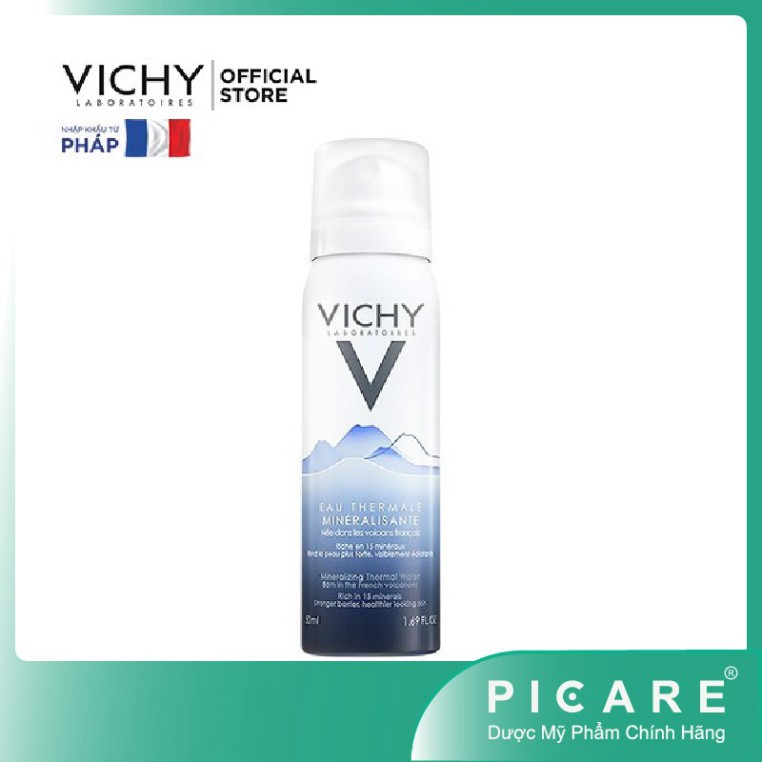 [CHÍNH HÃNG] Xịt khoáng dưỡng da Vichy Mineralizing Thermal Water 50ml