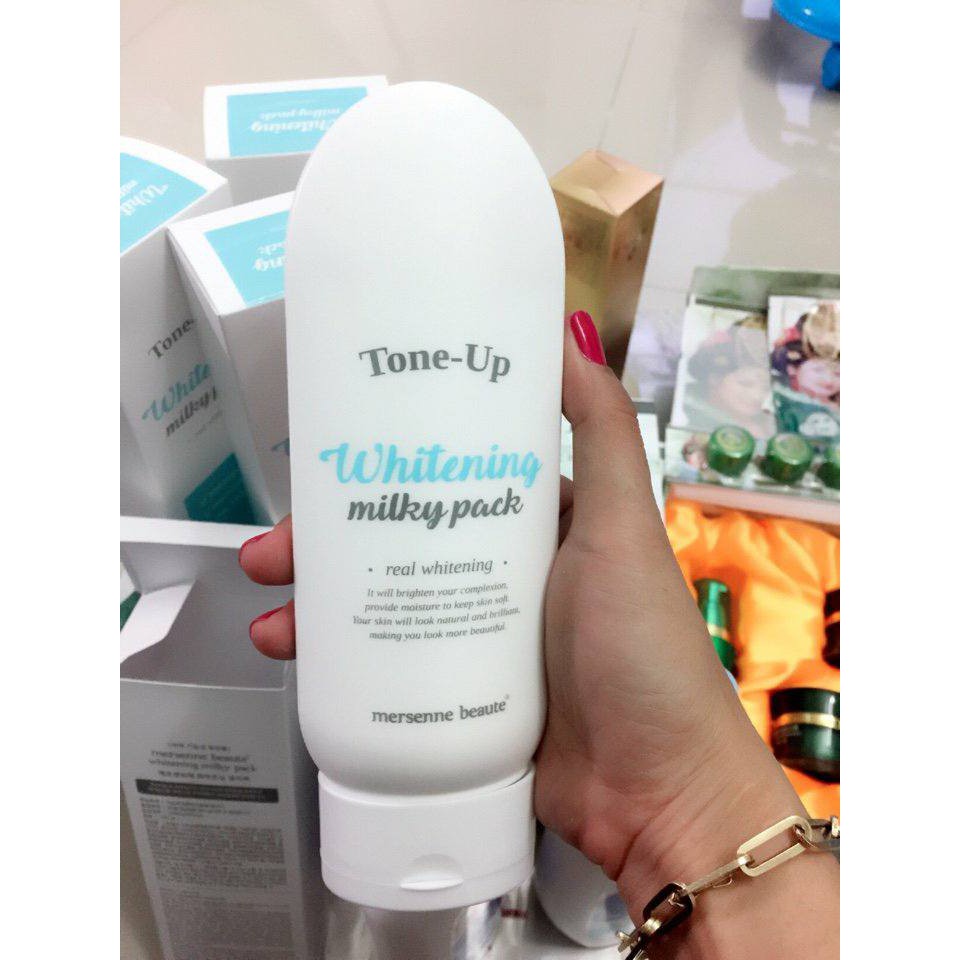 Kem Tắm Trắng Tone-Up Whitening Milky Pack Mersenne Beaute (chính hãng).