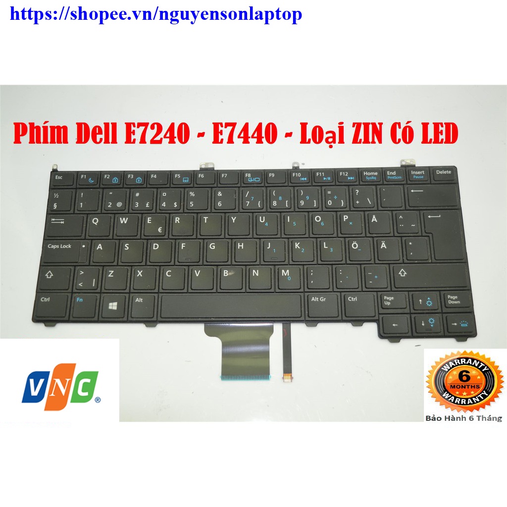 Bàn phím dell Latitude 12 7000 E7240 E7420 E7440 7420 7240 7440 nhập khẩu new 100%