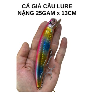 Mồi cá giả câu biển Jaxon nặng 25g x 13cm lưỡi full bkk, mồi câu lure ghềnh gần bờ câu cá thu mú cá cam nhồng siêu nhạy