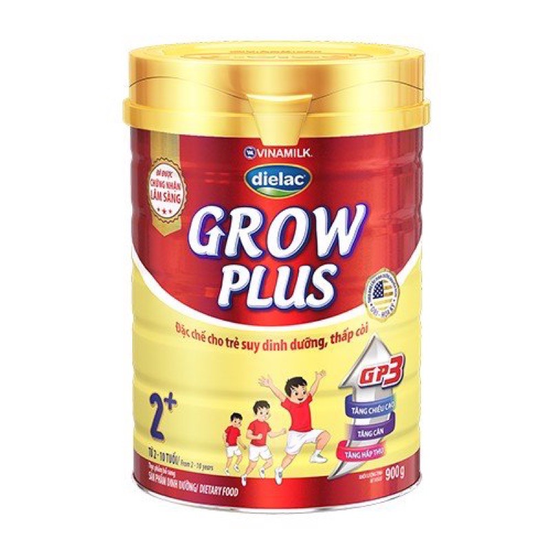 Sữa bột Dielac Grow Plus 2+ 900g (cho trẻ từ 2 - 10 tuổi)