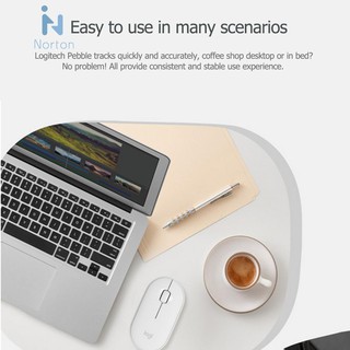 Norton❃ Logitech Pebble Wireless Bluetooth Mouse 1000DPI Thin Optical Tracking Mice