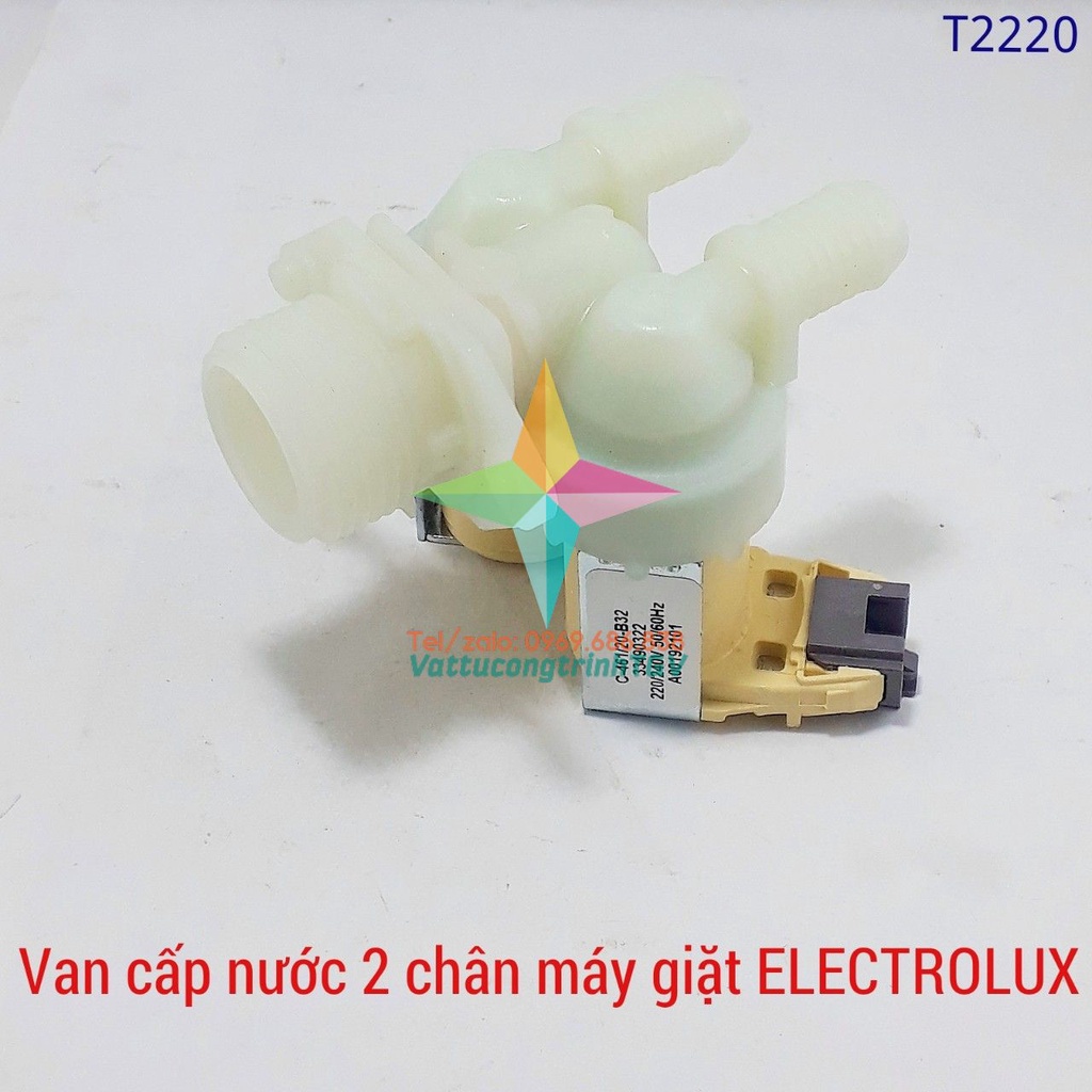 [Mã ELHA22 giảm 5% đơn 300K] Van Rơle cấp nước đôi cho máy giặt Electrolux hãng