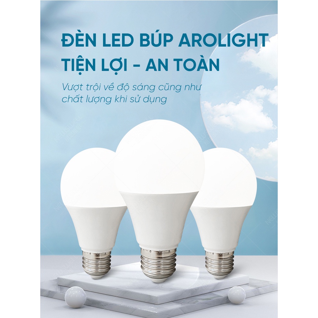 Bóng đèn LED Búp Kín nước Arolight 3W 5W 7W 12W 18W, Độ sáng cao, Tuổi thọ lâu bền, Bảo hành 1 Đổi 1