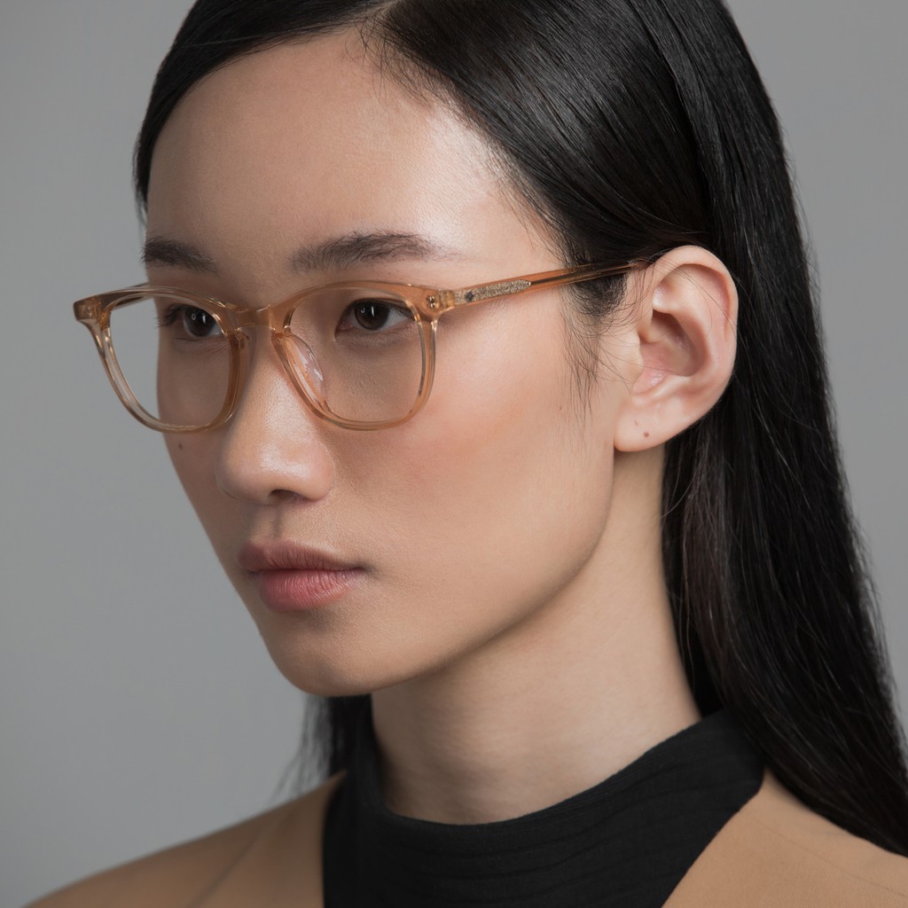 Gọng kính nữ cao cấp FARELLO Jade mắt tròn Acetate bền dẻo thiết kế hiện đại màu sắc thời trang