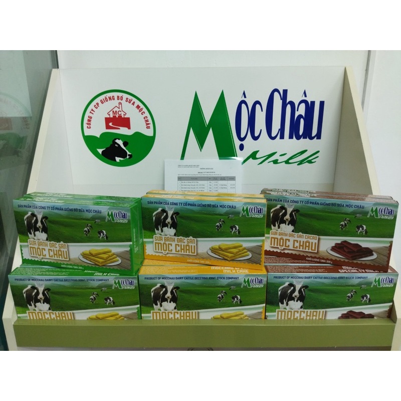Bánh sữa Mộc Châu 200g  truyền thống, đậu đỏ, matcha, sô cô la