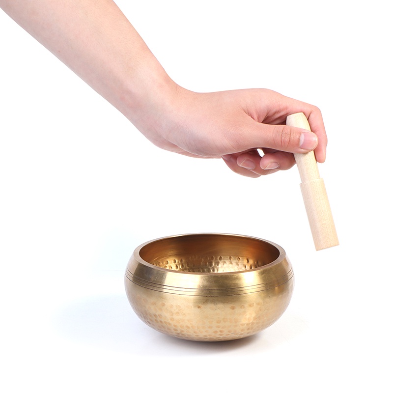 [hedenotation 0609] Tibet Buddha sound bowl Yoga Meditation Chanting Bowl Brass Chime Handicraft