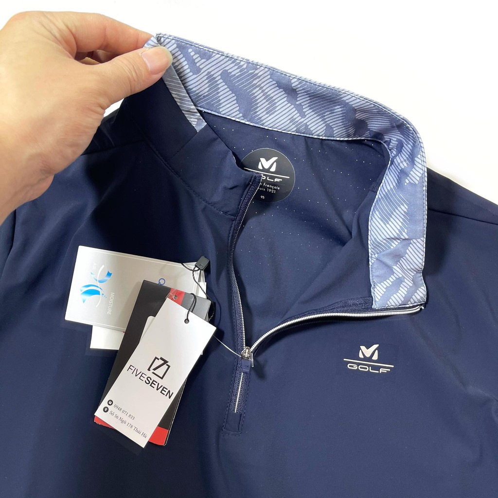 Áo thun nam dòng Golf Milet Stretch cổ trụ vải có 1000 lỗ thoáng