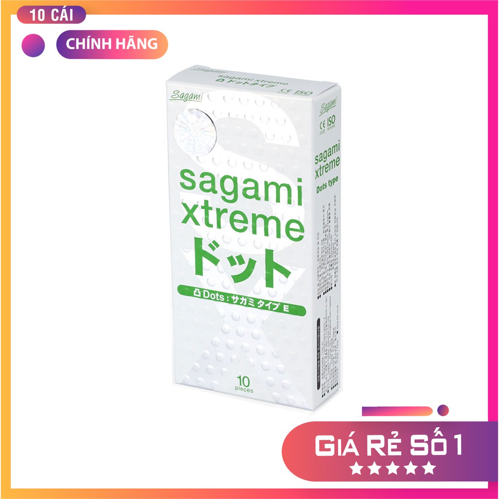 Bao cao su Sagami Xtreme Dots gân gai tăng khoái cảm