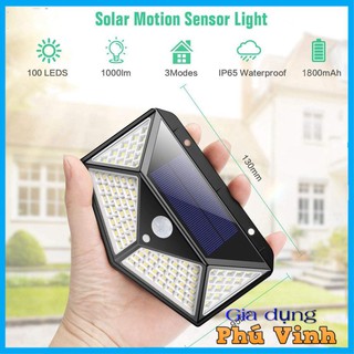 Đèn LED năng lượng mặt trời tự động bật tắt - Loại 100 bóng LED