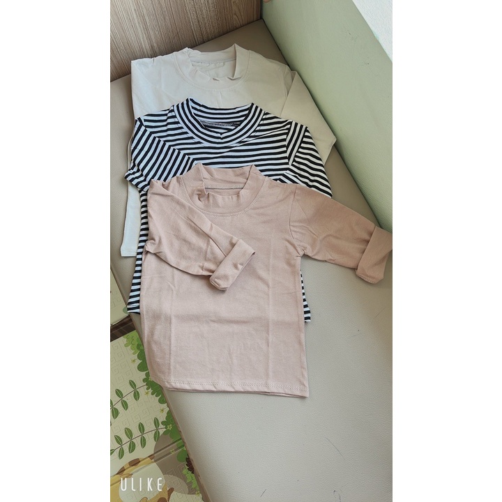 Áo giữ nhiệt dài tay cho bé trai - bé gái. Áo Thu đông 3 màu cực đẹp cho bé từ 6-28kg MINKYSUN