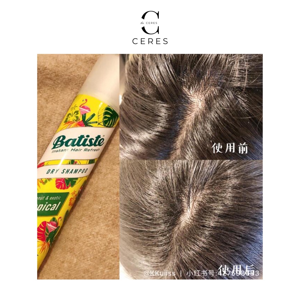 [Anh Quốc] Dầu Gội  Đầu Khô Batiste Dry Shampoo - Xịt Tóc Khô Bồng Bềnh Tức Thì