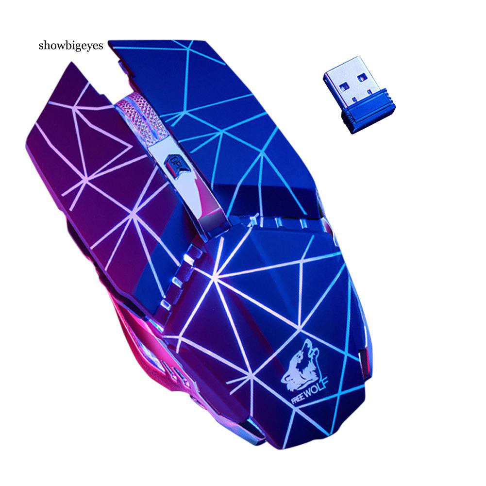 Chuột quang không dây sge _ Free Wolf X11 Ergonomic 2.4G 2400DPI