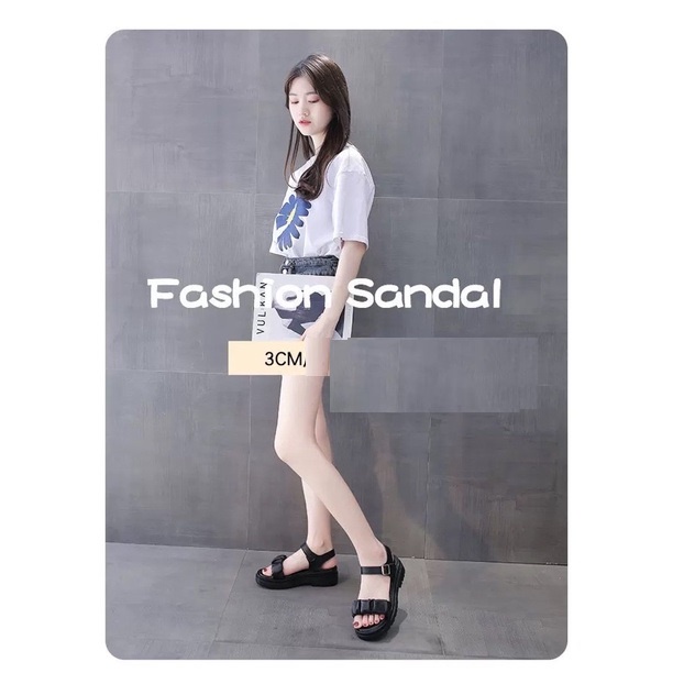 Sandal Học Sinh Quai Nhún Bèo  Đế 4 phân Hàng chuẩn Xịn Chất Đẹp