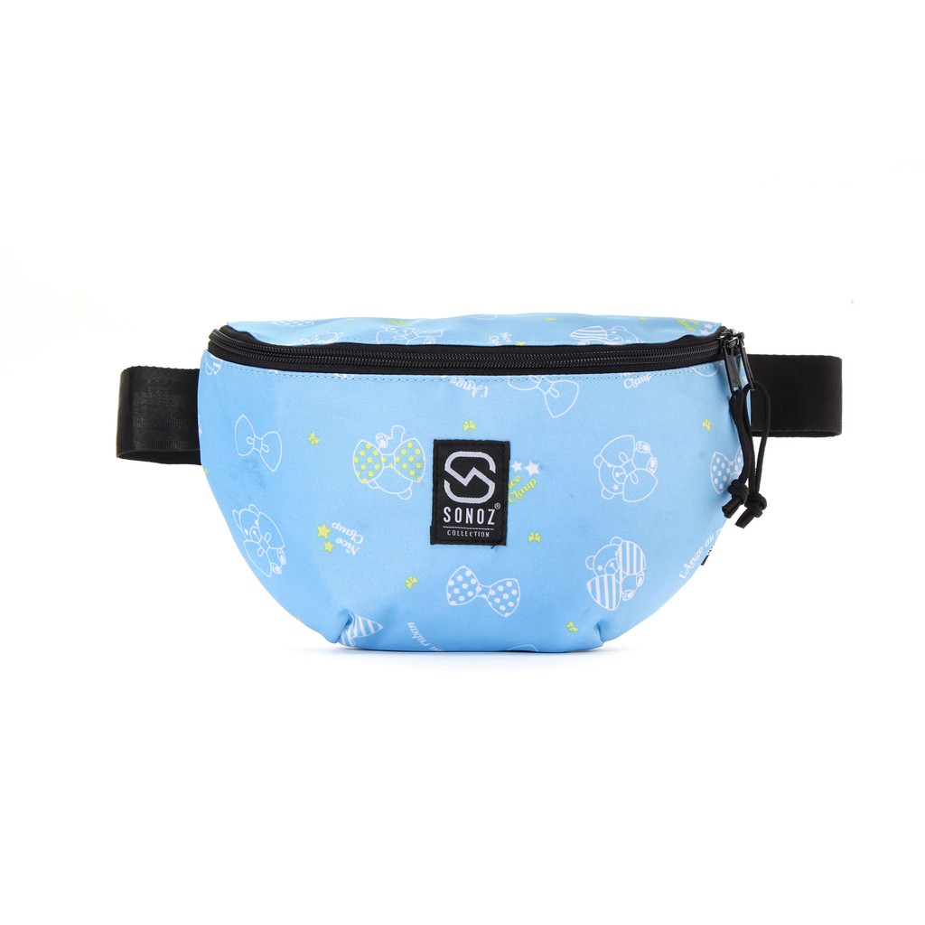 Túi Đeo Ngực SONOZ LE BOOM WAIST BAG BLEUNOEUD1118 / Xanh ngọc hình nơ