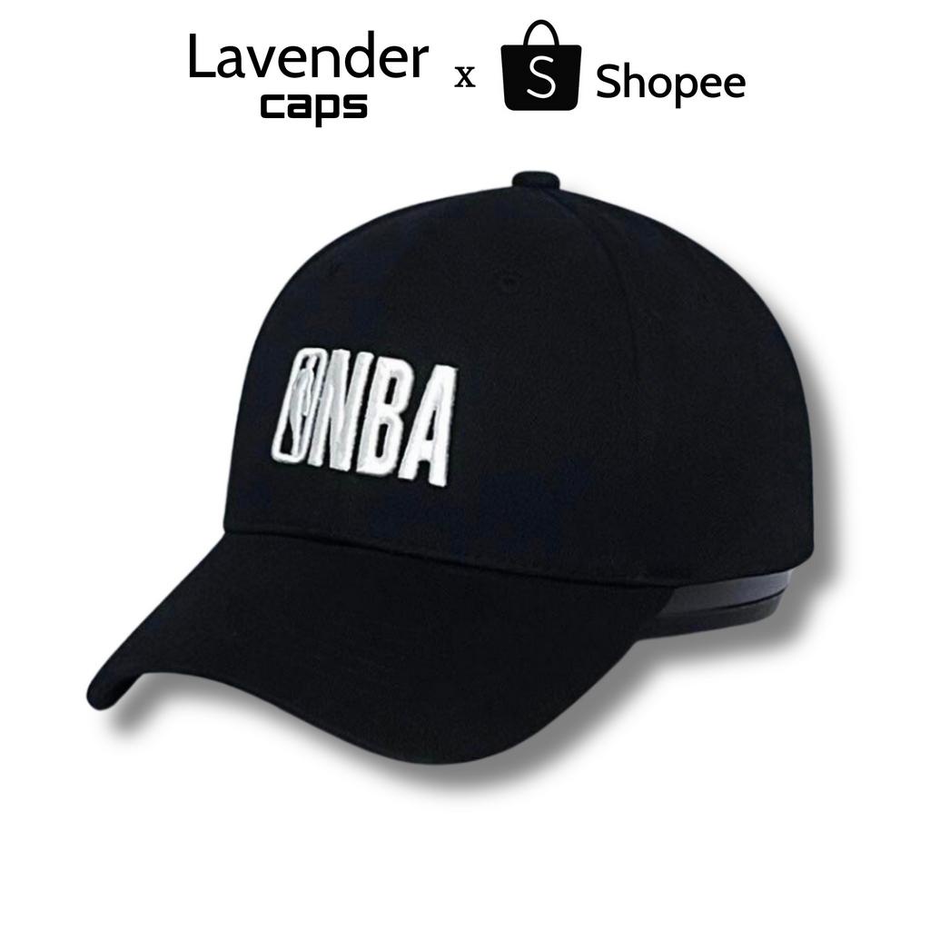 Nón kết Mũ lưỡi trai NBA đen logo thêu trắng dành cho nam nữ Free size