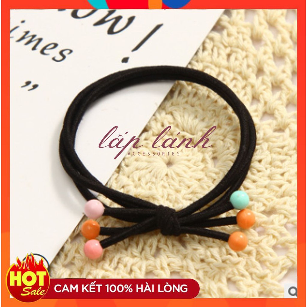 [Có sẵn] CỘT TÓC DÂY CỘT ĐỦ MÀU HẠT NGỌC BI ĐƠN GIẢN TINH TẾ PHONG CÁCH THỜI TRANG DỄ THƯƠNG