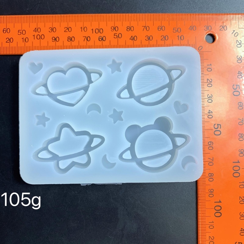 Khuôn Silicone Làm Móc Khóa Đất Sét Polymer Hình Hành Tinh 3D DIY