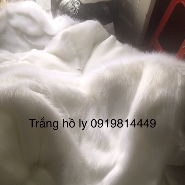 THẢM LÔNG MÀU TRẮNG HỒ LY