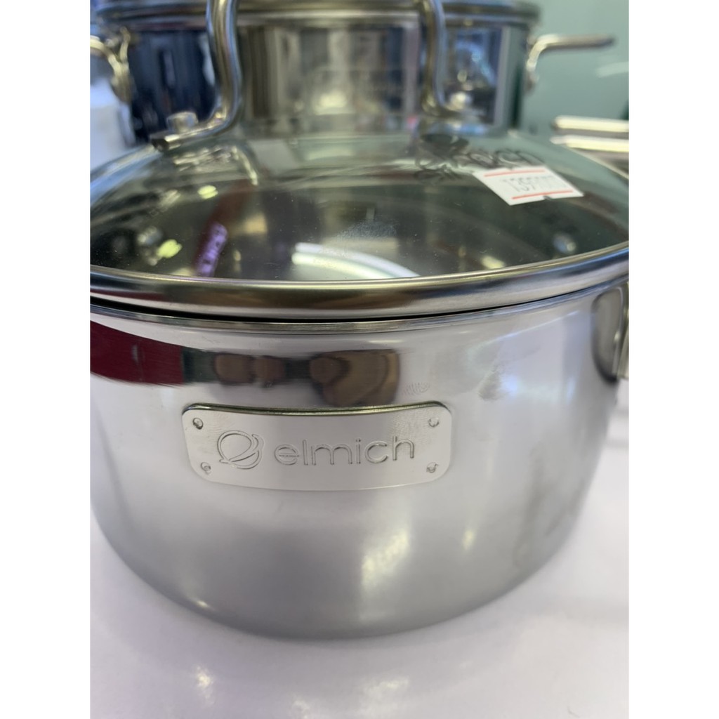 Bộ nồi inox liền khối Elmich Trimax XR EL-8074 size 16, 20, 22cm