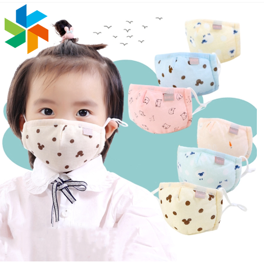 (Hàng Mới Về) Khẩu Trang Cotton Chống Bụi Cho Trẻ Em Jp6 Có Dây Đeo Điều Chỉnh Được