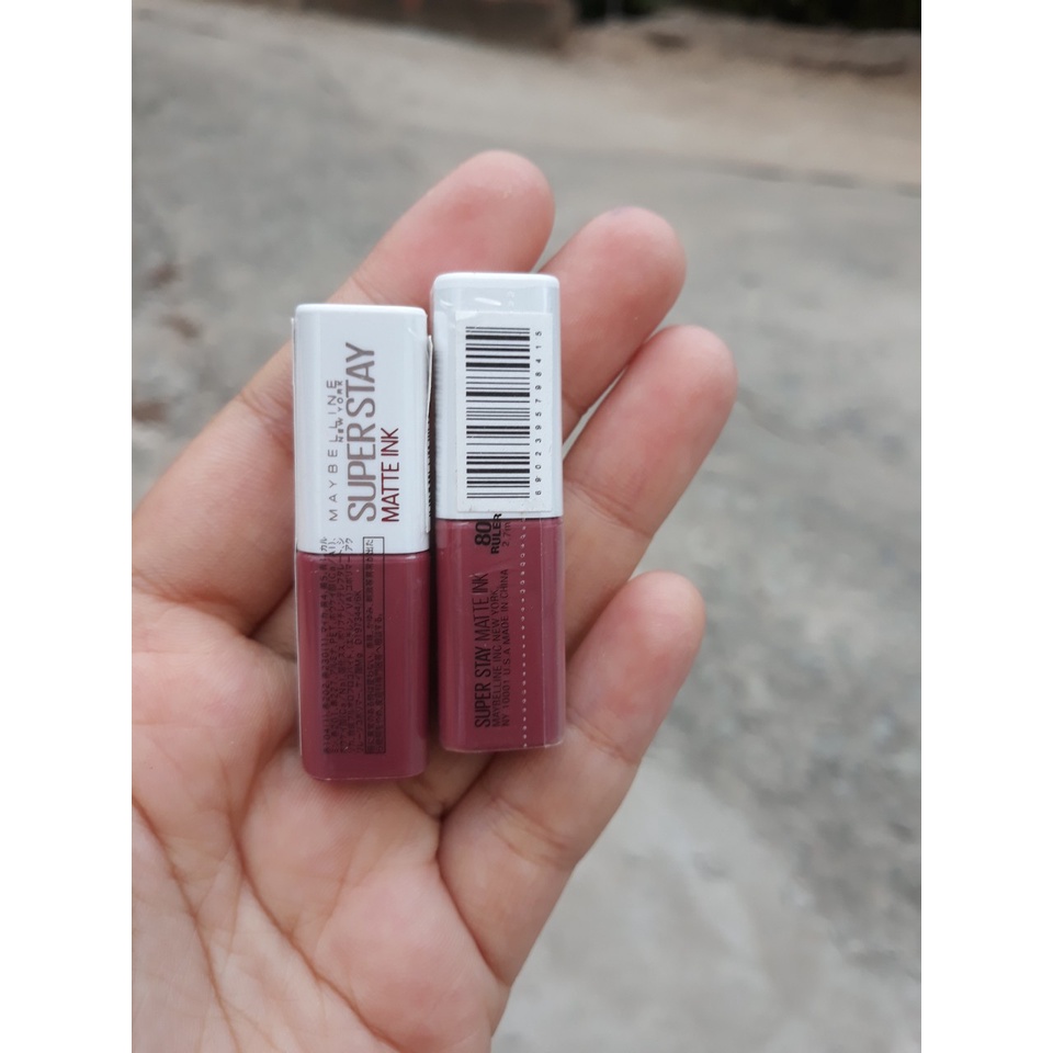 (mini size 2.7ml) - Son kem lỳ Super stay Matte Ink Maybelline Ruler 80