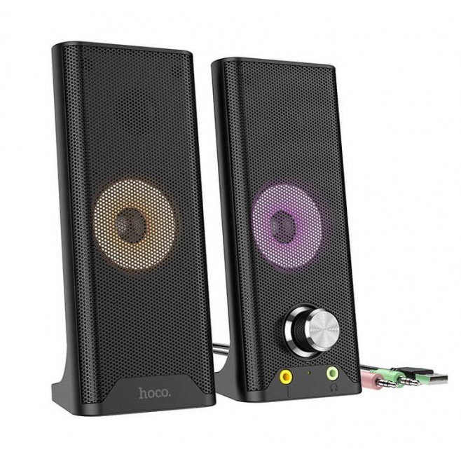 Bộ Loa Máy Tính Hoco DS32 Hỗ Trợ Đèn Led Nhiều Màu, Kết Nối Máy Tính, Laptop, Thiết Kế Tinh Tế. Bảo Hành 12 Tháng