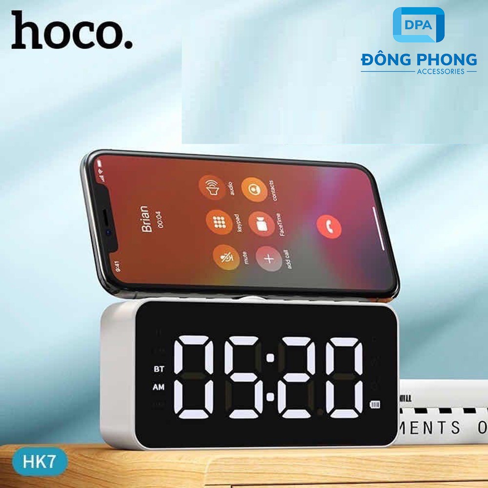 [Mã ELHACE giảm 4% đơn 300K] Loa Bluetooth V5.0 Hoco HK7 Chính Hãng Có Đồng Hồ Báo Thức