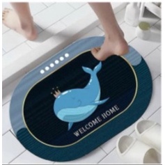 Thảm chùi chân chống trượt hình thú 3D