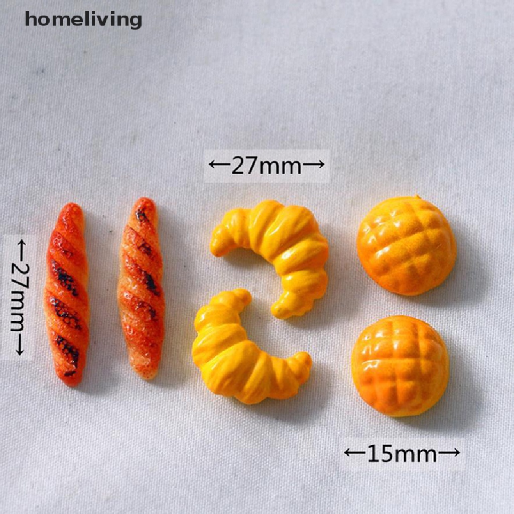 Set 6 Mô Hình Bánh Croissant Trang Trí Nhà Búp Bê