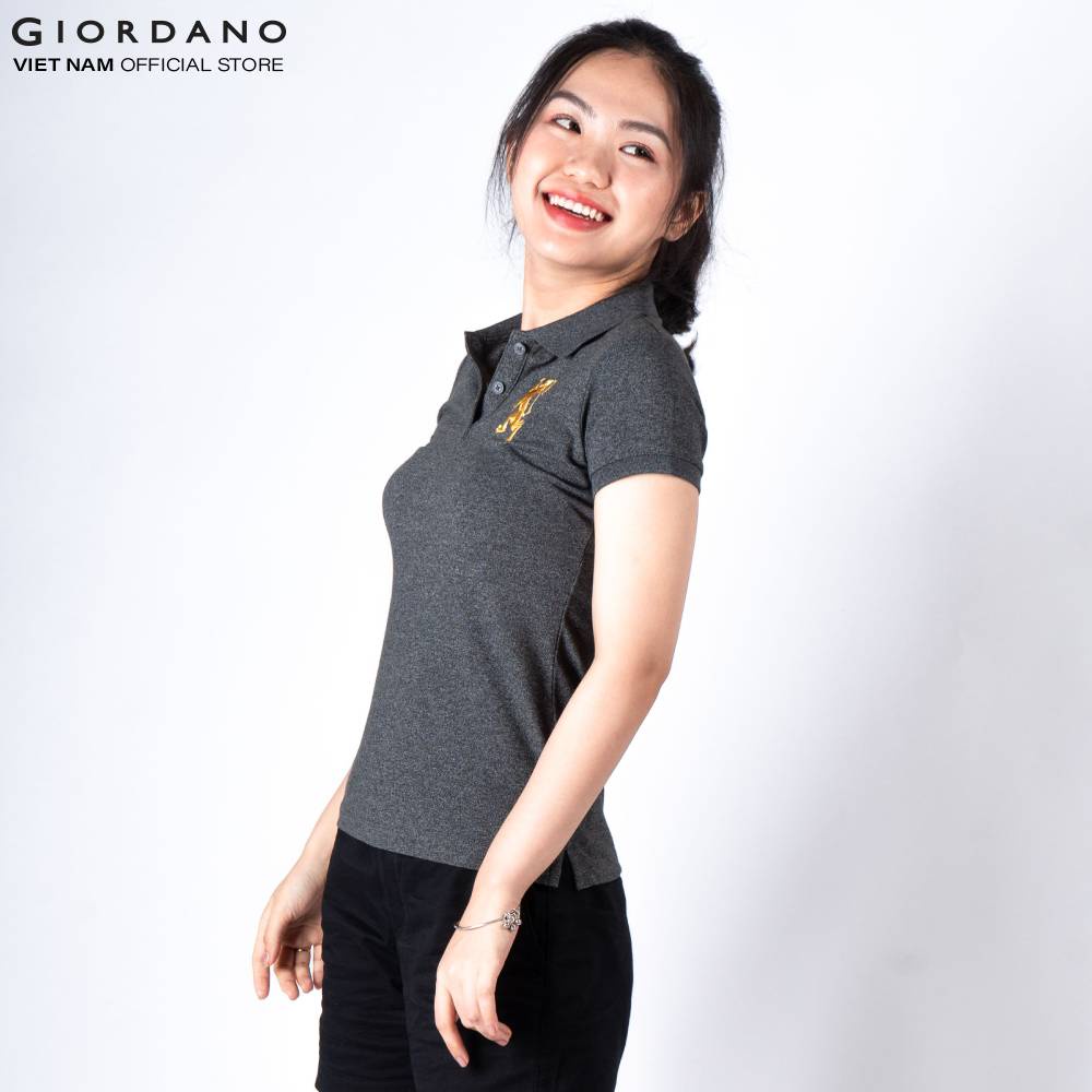 Áo Thun Nữ Polo Màu Xám Giordano 0531738113