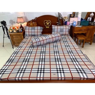 Bộ 4 món chăn ga gối hoạ tiết caro