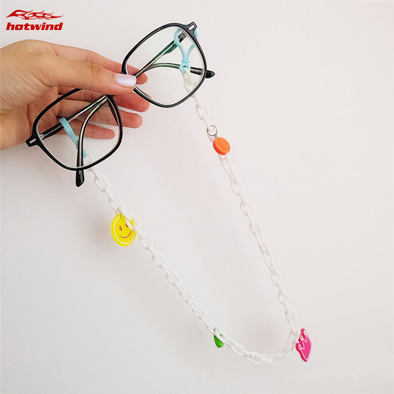 [Hàng mới về] Dây đeo gắn khẩu trang hình mặt cười bằng acrylic tiện dụng